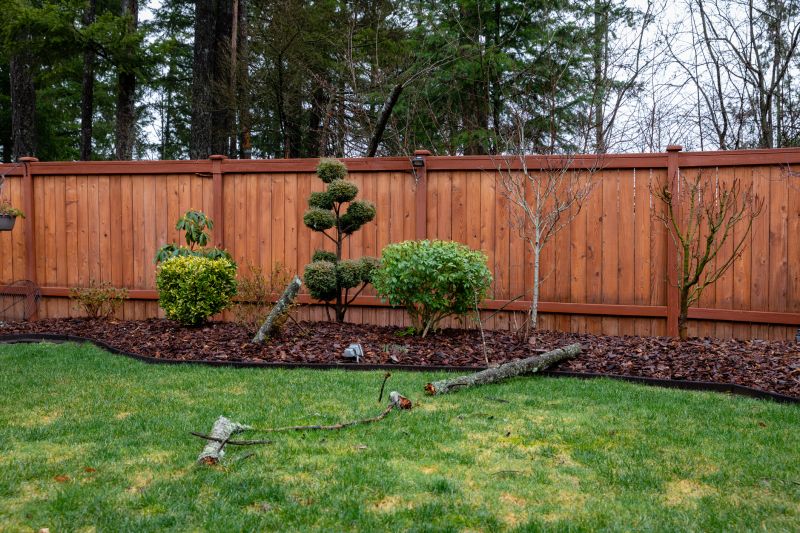 Sealed Fence with Landscaping